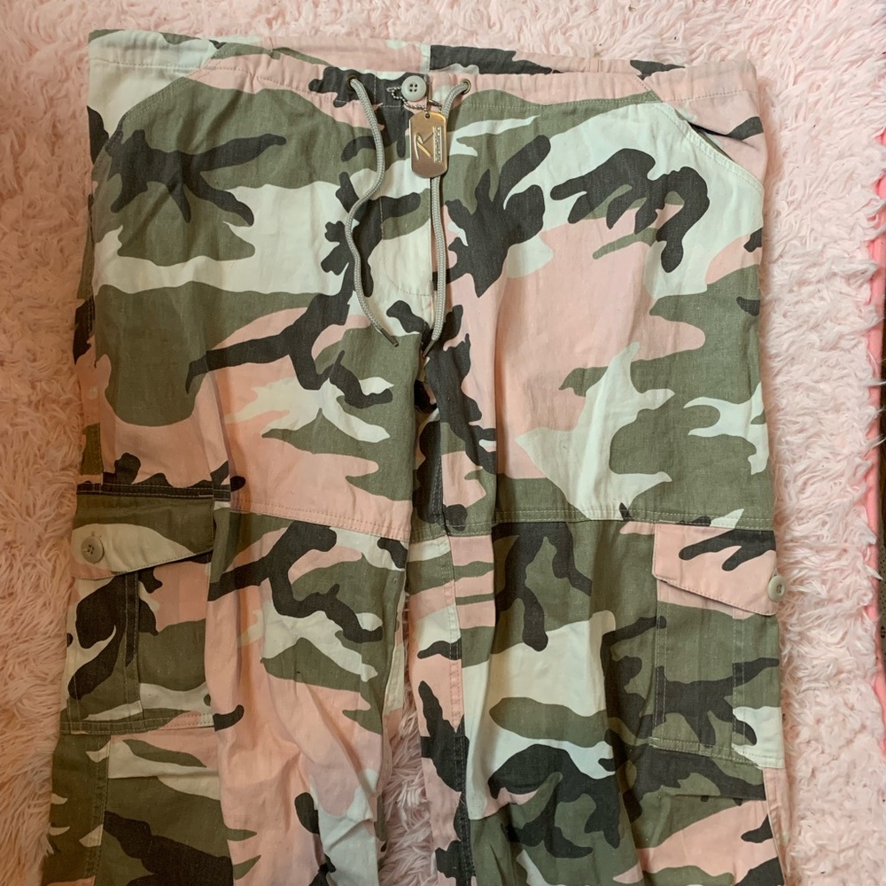 pink camo army cargo pants